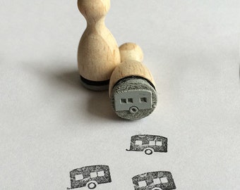 Caravan Trailer Mini Stamp