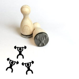 Ministempel Gewichtheben