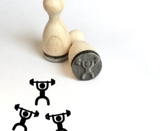 Sollevamento pesi mini francobolli