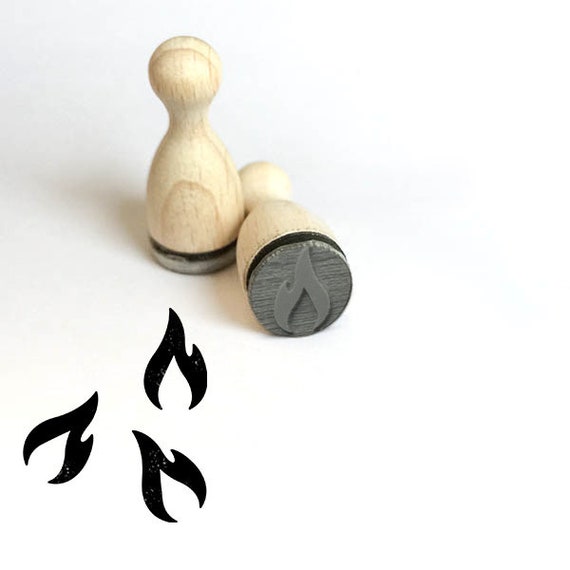 Mini Stamp Flame Fire Etsy