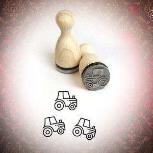 Ministempel Traktor Bauernhof