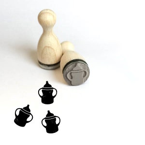 Timbro di francobolli mini bambino bottiglia
