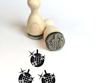 Mini Stamp Disco Glitter Ball Stars