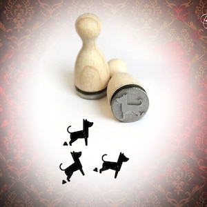 Ministempel Hund mit Hundehaufen