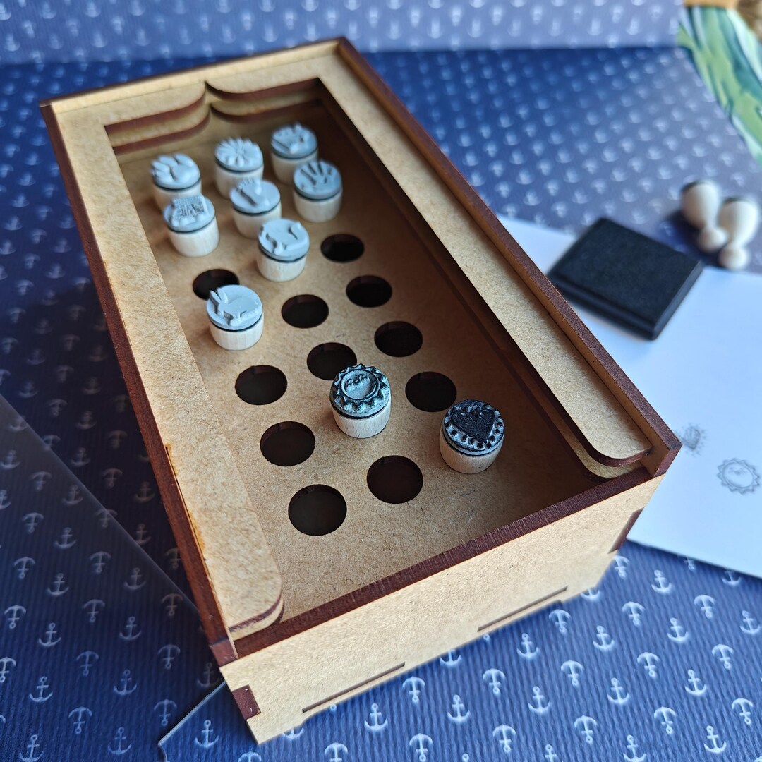 Store Stamp Box Stamp Box, Storage for Mini Stamps 12mm - Etsy