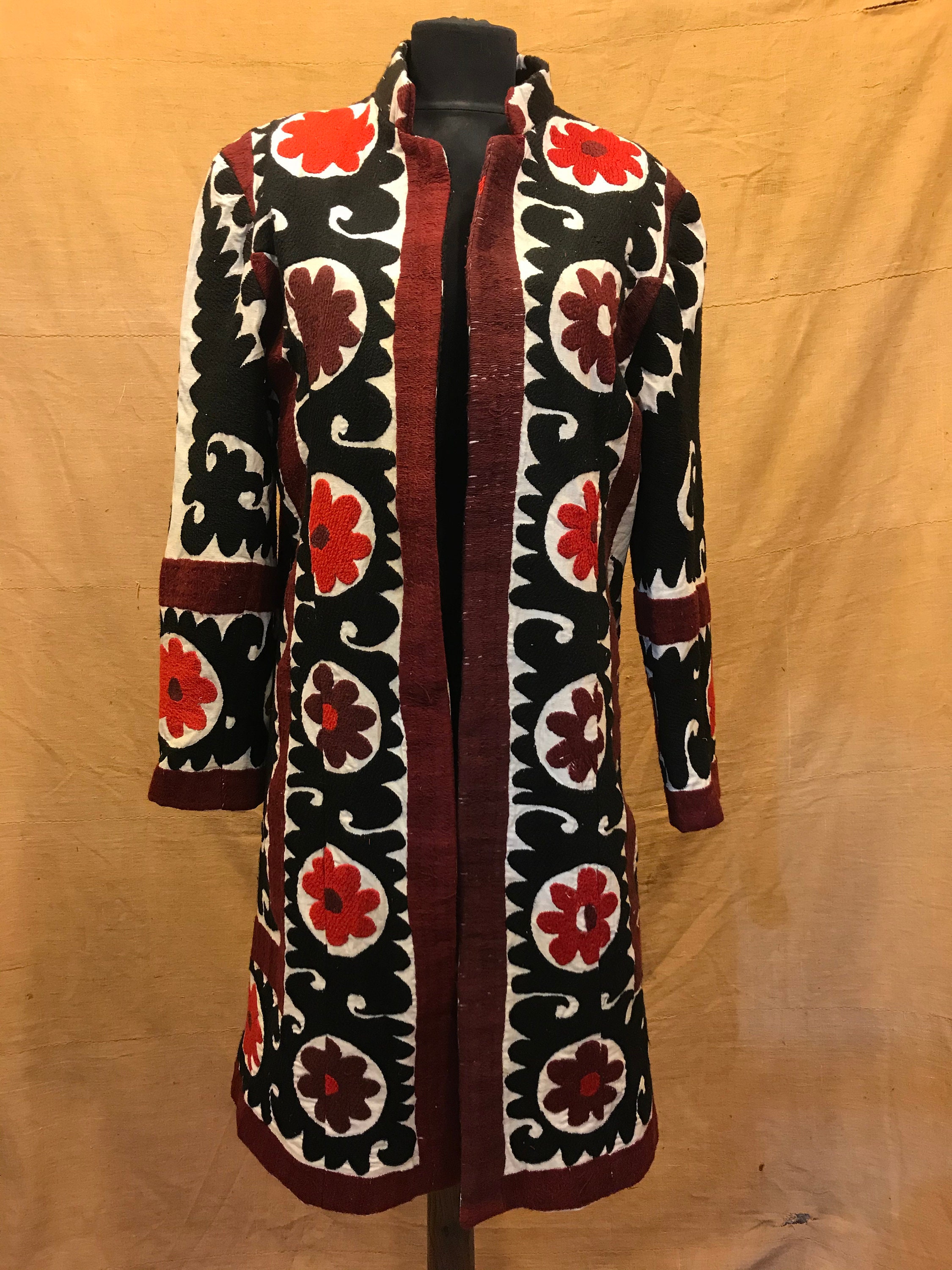 Vintage handmade coat jacket uzbek suzani jacket bohostyle Etsy