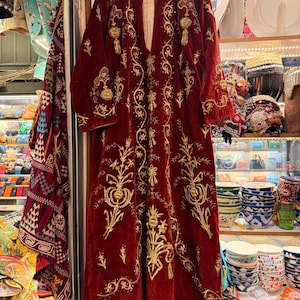 Antique Turkish Ottoman Dress, Handmade Unique Dress, Ceremony Wedding Dress, Empire Dress, Historically Clothing, Tribal Robe