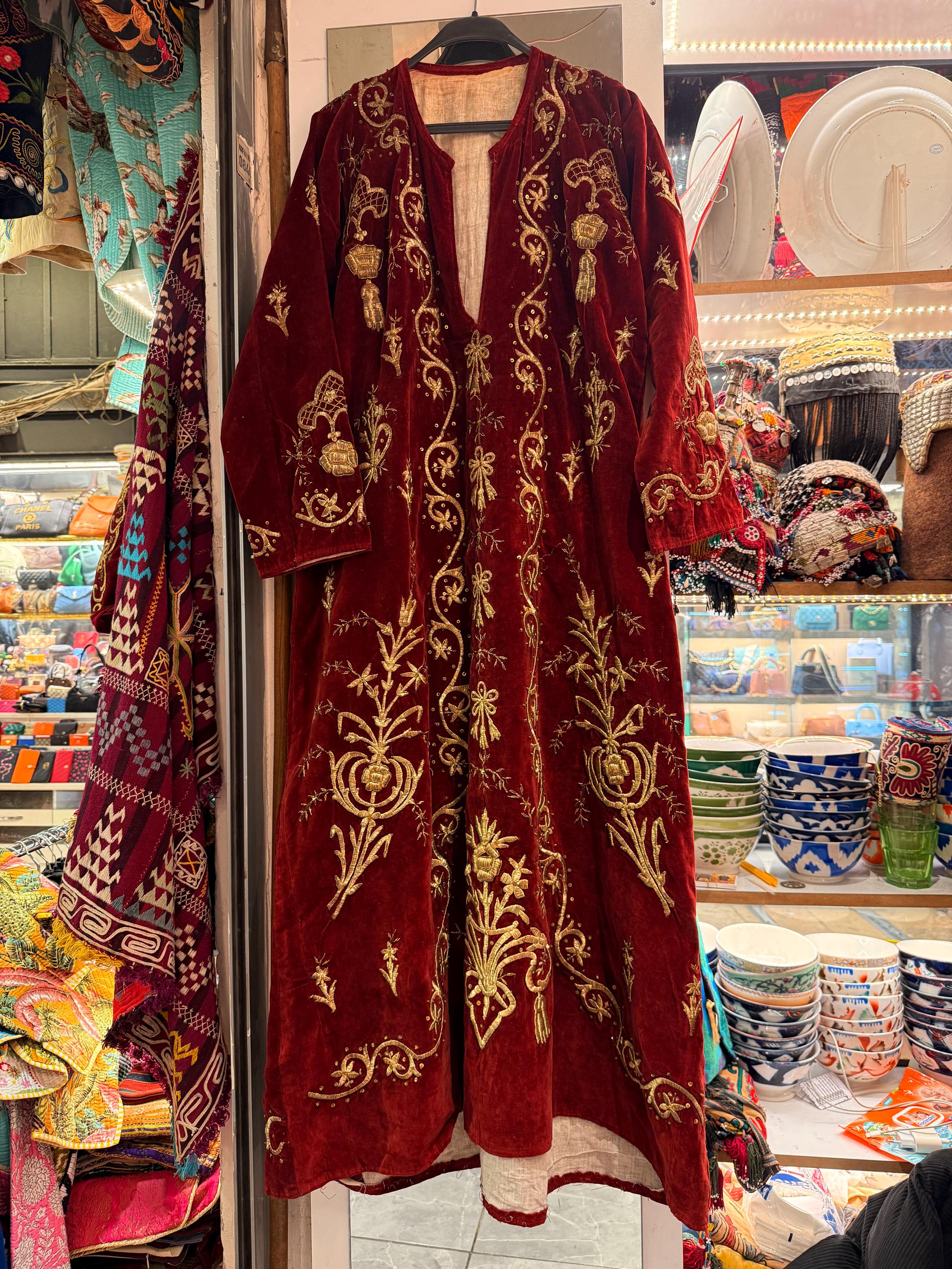 Antique Turkish Ottoman Dress, Handmade Unique Dress, Ceremony Wedding Dress, Empire Dress, Historically Clothing, Tribal Robe