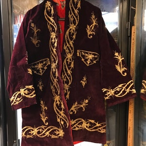 Antique ottoman jacket, silver thread embroidery jacket, Handmade turkish jacket, Ethnic Tribal embroidery jacket, Unique jacket coat