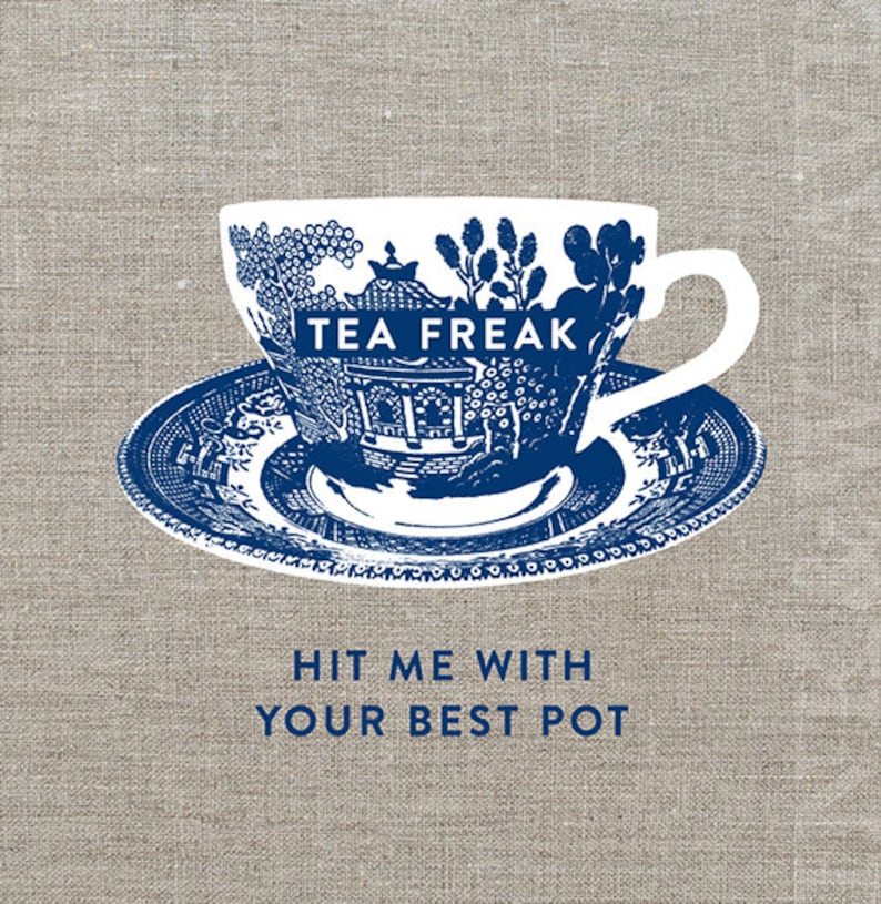 tea freak linen tea towel image 2