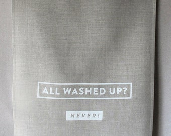 all washed up? linen tea towel