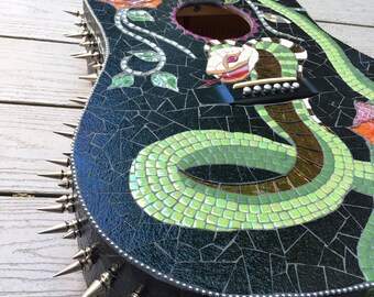 ギター Mosaic China Cat Sunflower Mosaic Guitar by Emily Dwan — EMILY DWAN