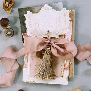 Mauve Hand-Dyed Silk Ribbon: Wedding Bouquet & Invitation