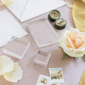 Kit Flat Lay para Casamento - Blocos de Estilo Acrílico - Blocos de Estilo Flat Lay - Kit de Estilo para Fotografia de Casamento