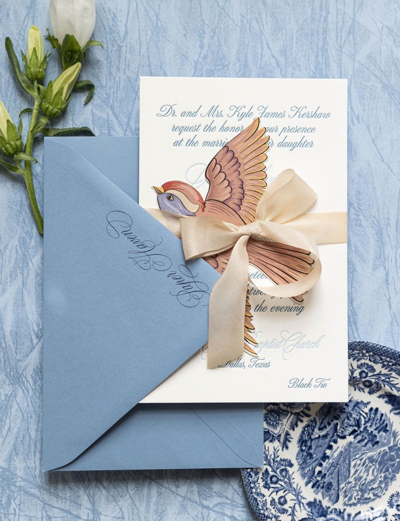 Ecru Silk Ribbon for wedding invites and stationery