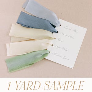 french blue silk ribbon sample