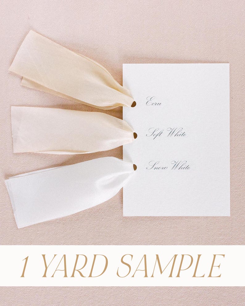 ecru silk ribbon color samples