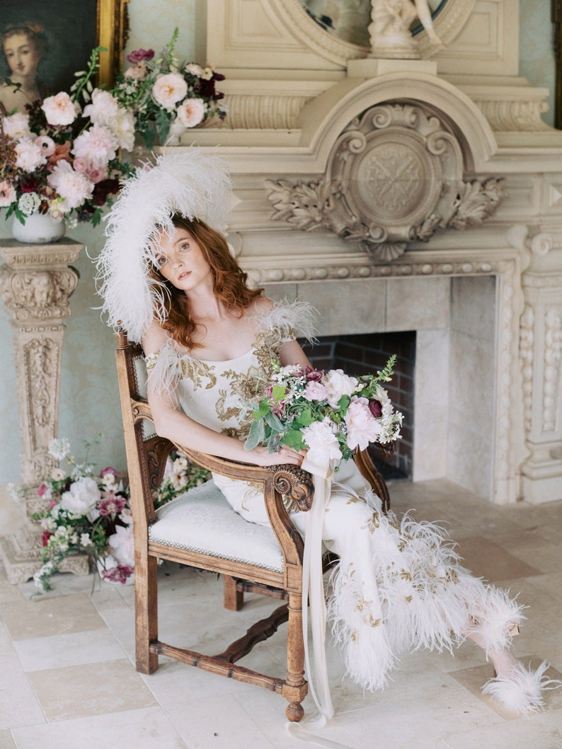 Ecru bridal boquet ribbon for weddings