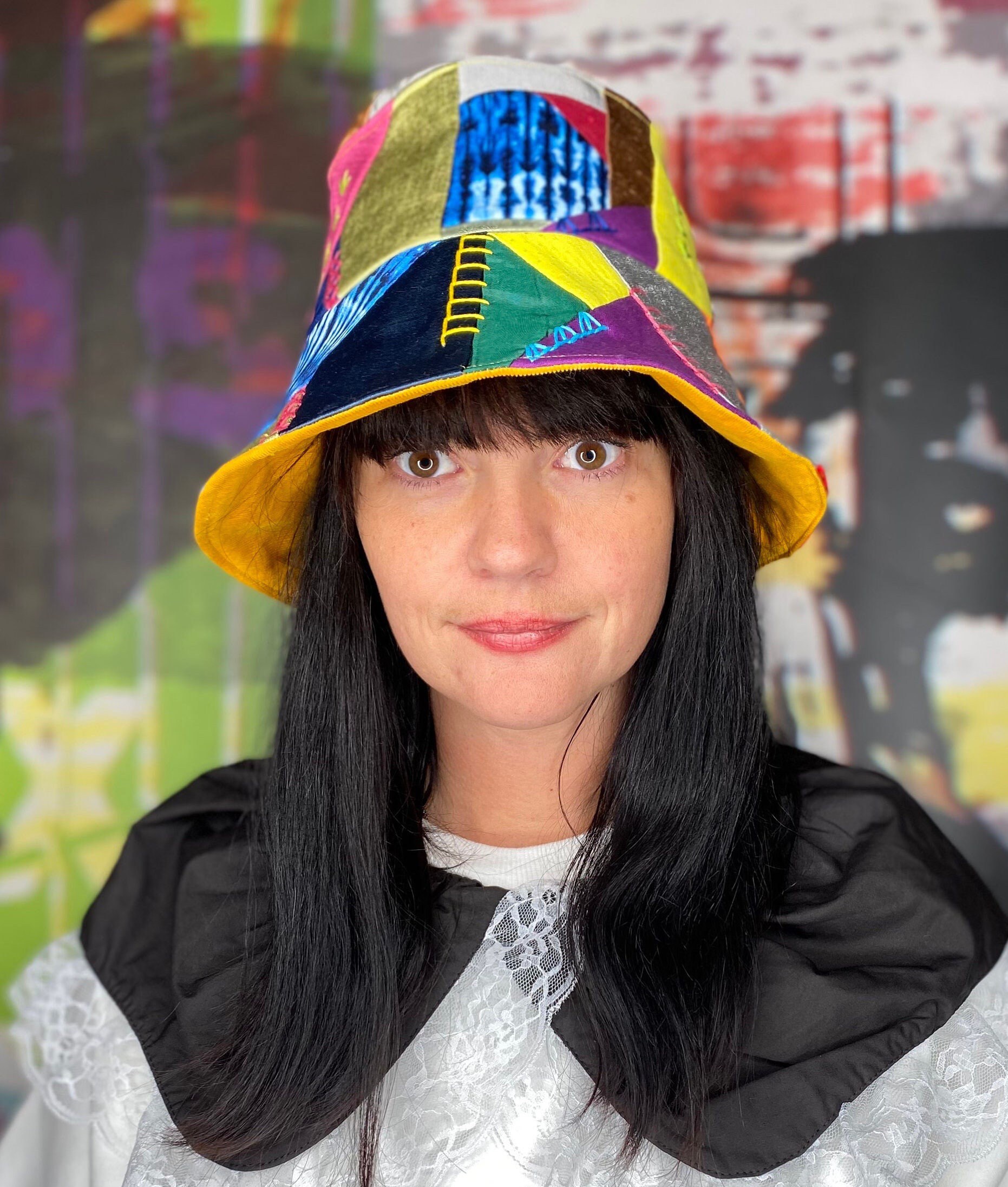 Patchwork Bucket Hat - Etsy Hong Kong