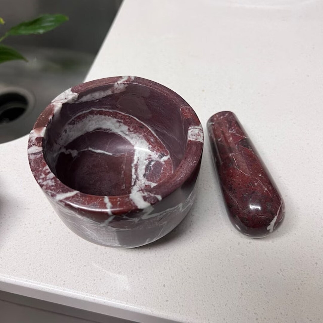 Stone Mortar and Pestle Onyx Mortar Pestle Set in Round Shape Etsy