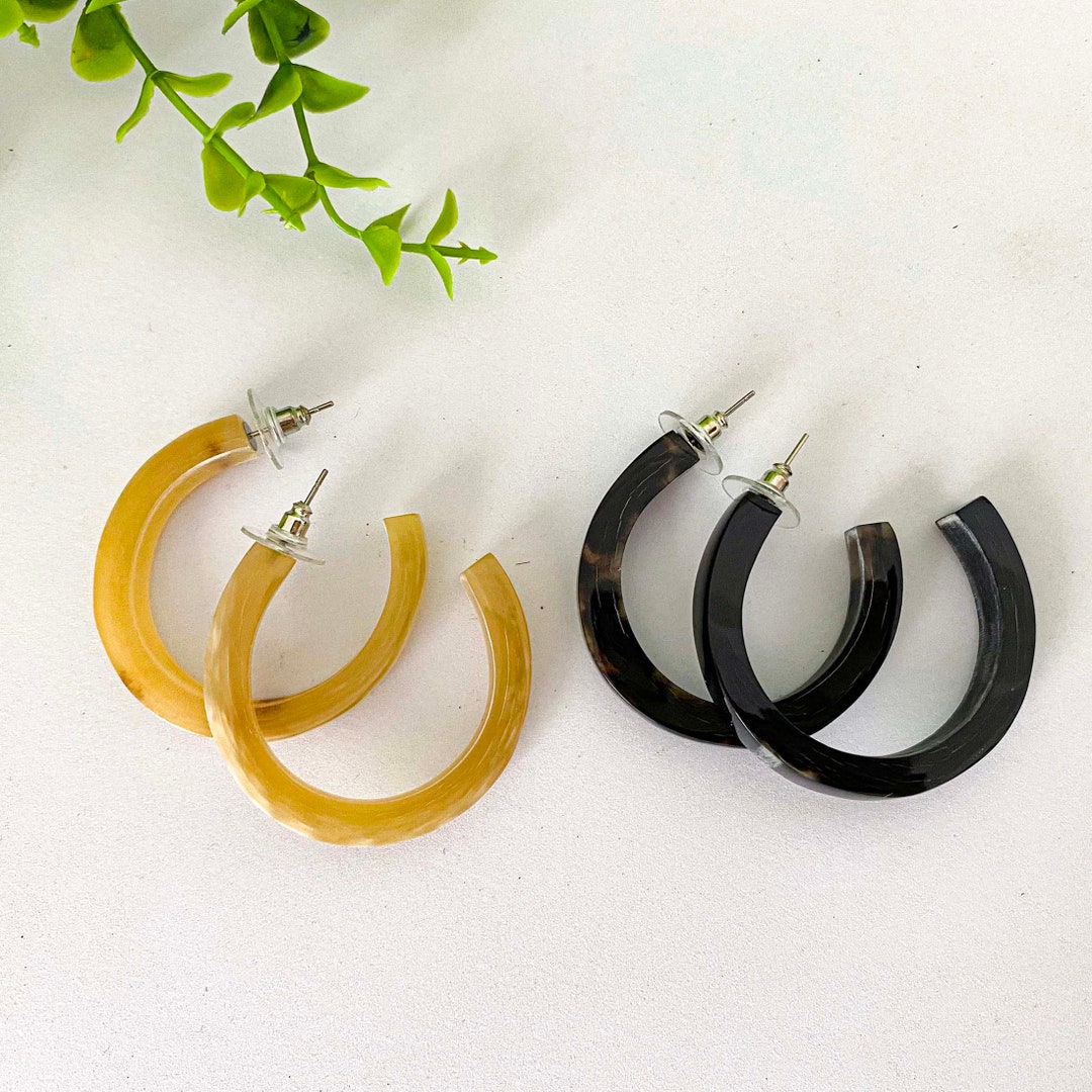 2LIVEfor Ohrringe Creolen Silber Gold Grün Groß Ohrhänger Design