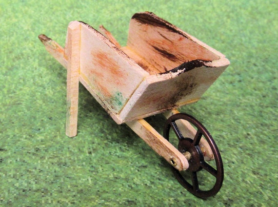childs wooden wheelbarrow