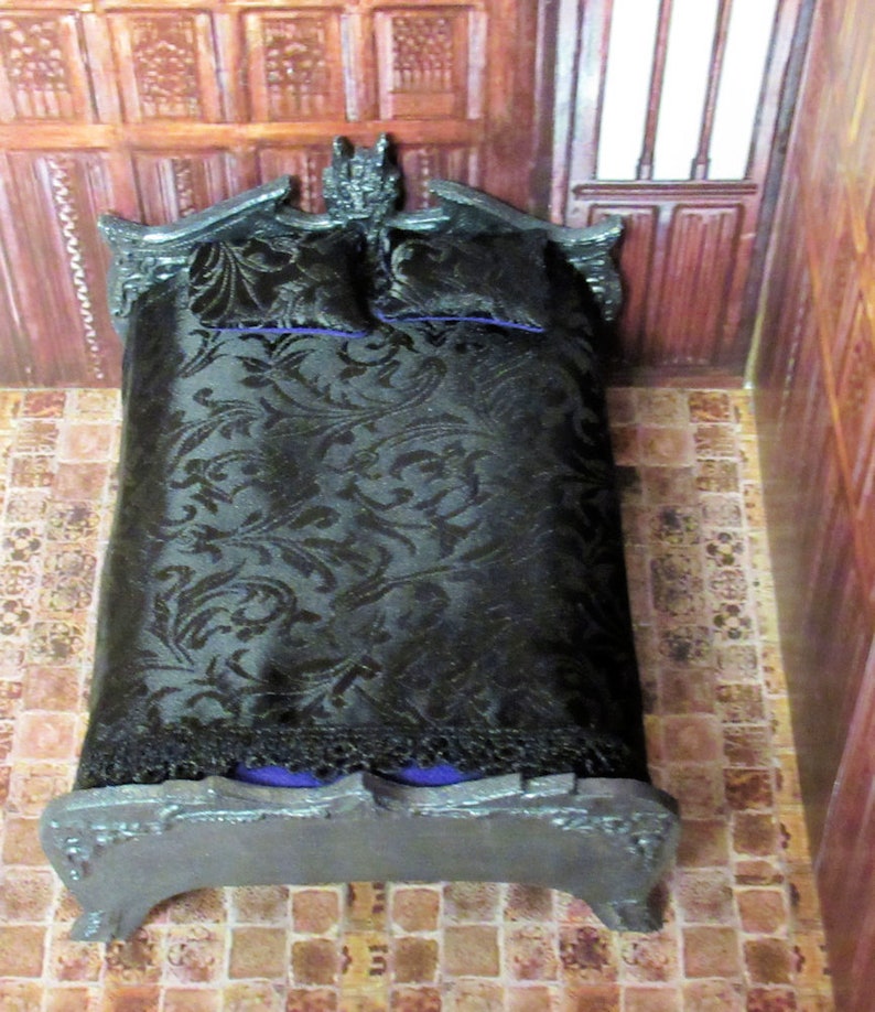 Gothic Medieval Dragon Bed Fully Dressed Double Bed. Black and Etsy