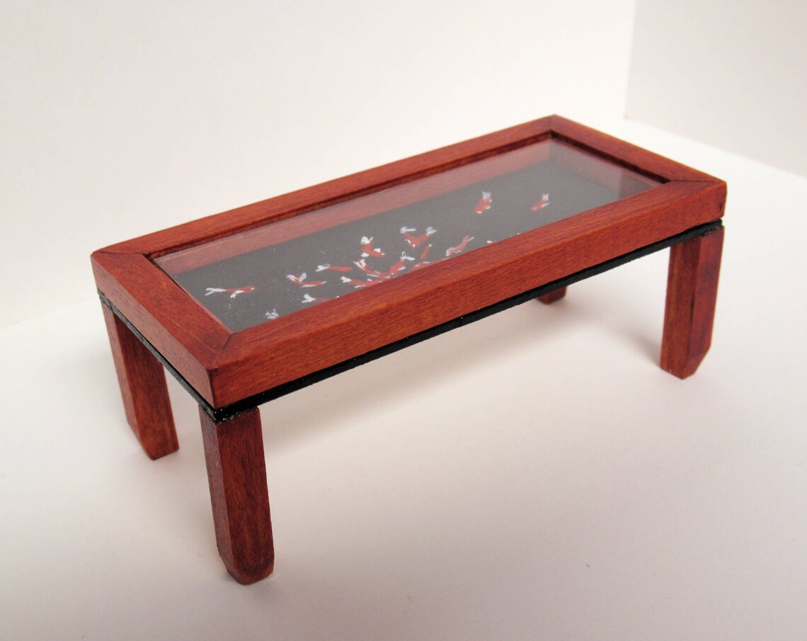 Coffee table with removable glass top over Etsy