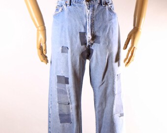 W32 L30 Levis 517 Bootcut Vintage Dark Faded Blue 517s Made in 90s