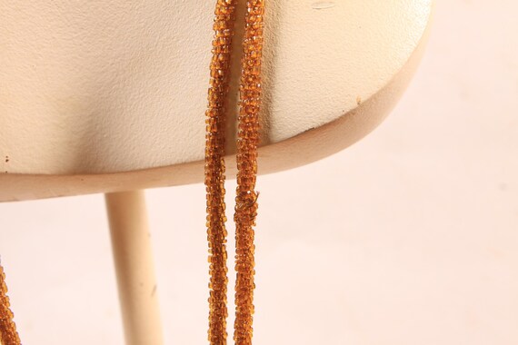1920s Brown Beaded Pullover Flapper Necklace - image 8
