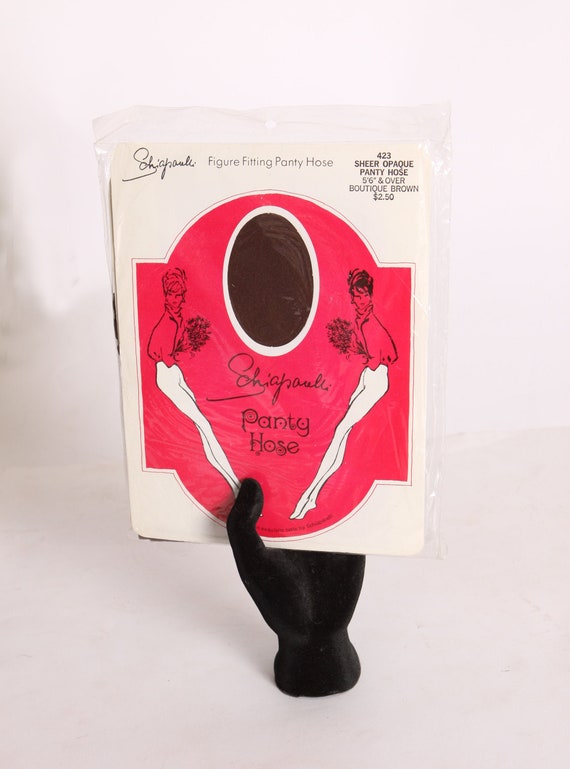 Deadstock 1960s Brown Panty Hose Hosiery by Schiap