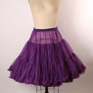Deadstock 1960s 1970s Purple Full Lingerie Petticoat by Malco Modes -S