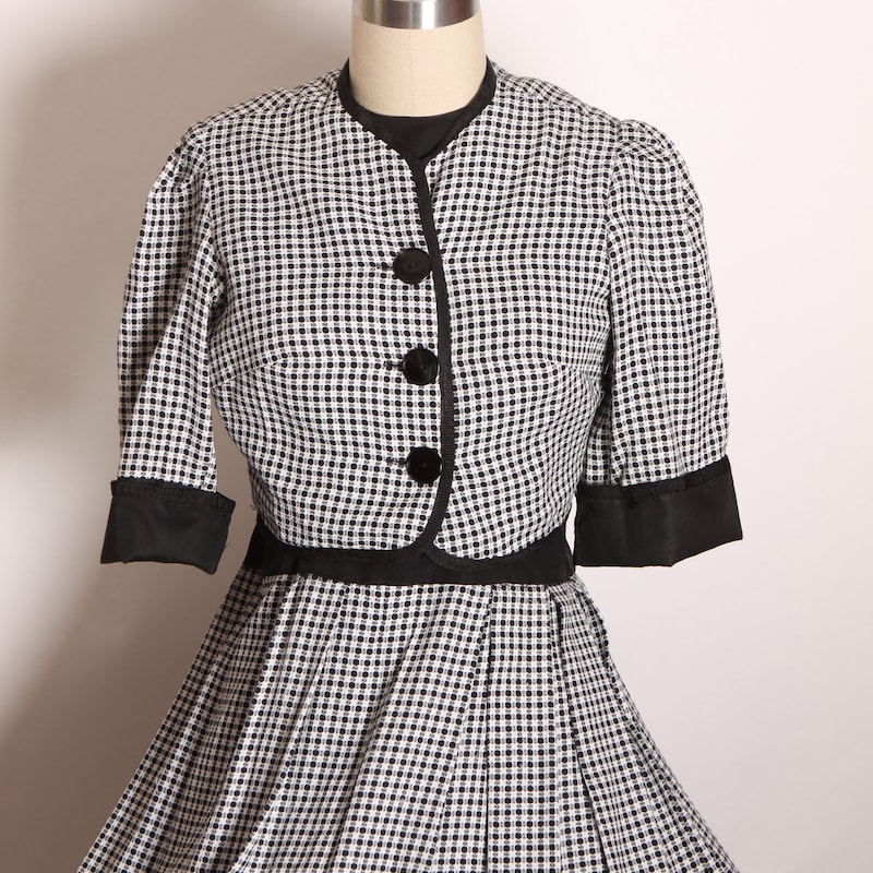 1950s gingham shirt dress