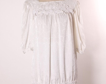 1980s White Lace Trim Skirt Set – Jackie Taub Connections, Medium