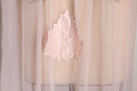 1950s Pink Sheer Babydoll Nightgown – Fig Leaf Ap… - image 6
