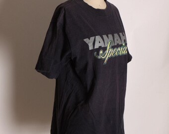 1970s 1980s Black Short Sleeve Yamaha Special T-shirt by Yamaha -L