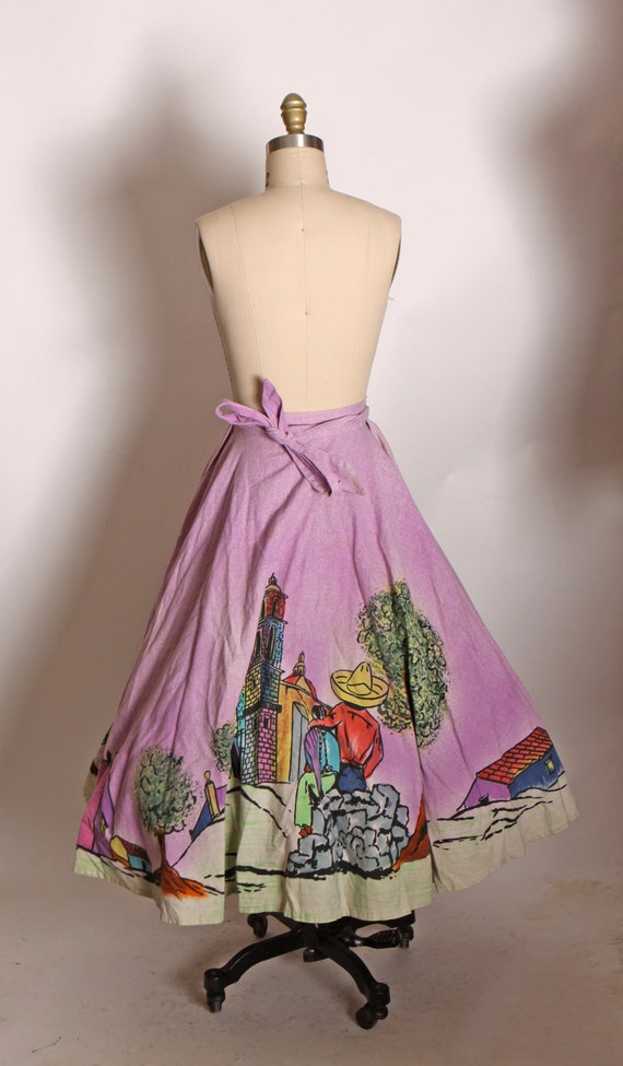 1950s Purple Multi-Colored Hand Painted Novelty S… - image 7