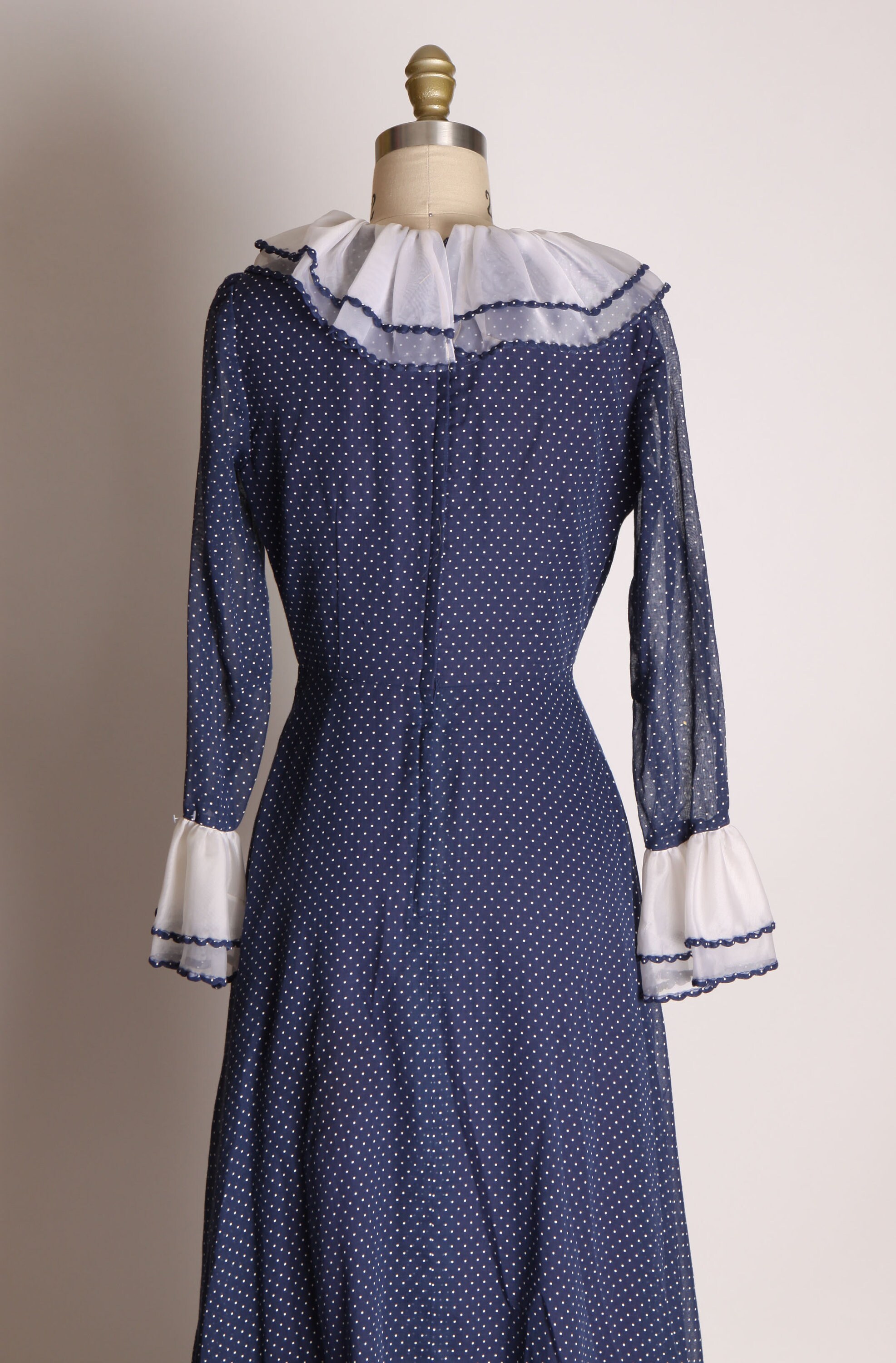 Jessi Dress Navy & White Swiss Dot main image 0