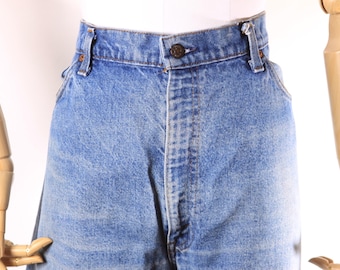 1970s 1980s Blue Denim Orange Tab Mens 517 Jeans by Levi's - 42x32