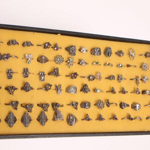 Deadstock 1980s Novelty Motorcycle Biker Pewter Skulls Wizard Harley Davidson Nike Dragon Cherubs Spider Scorpions Marijuana Gargoyle Rings