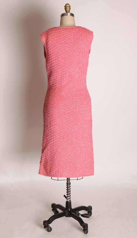 Early 1960s Bright Pink Silver Lurex Sleeveless K… - image 10