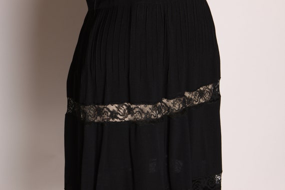 Late 1930s Early 1940s Black Sheer Lace Panel Sho… - image 8