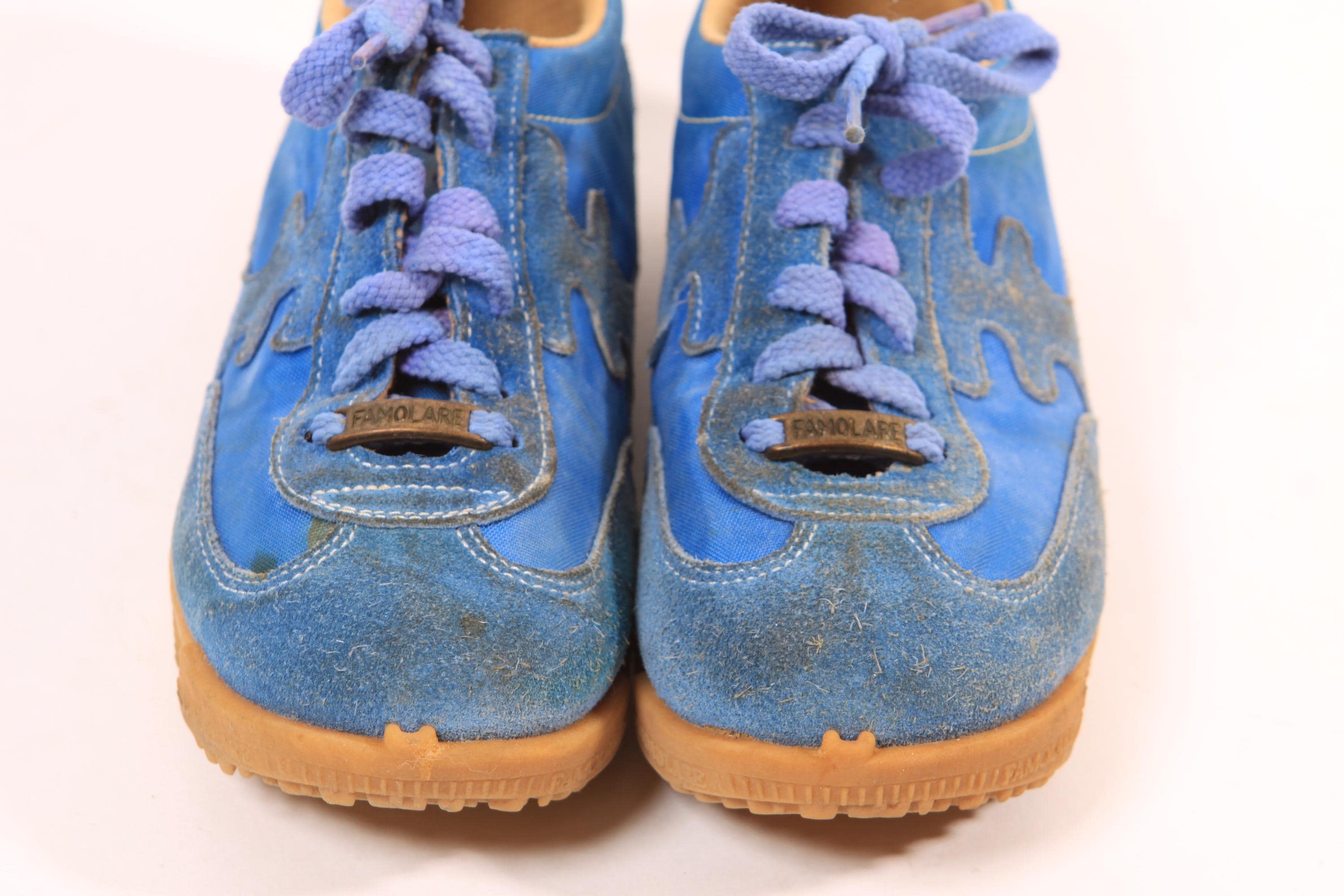 1970s Blue Suede Leather Tennis Shoes Sneakers by Wingnut Famolare