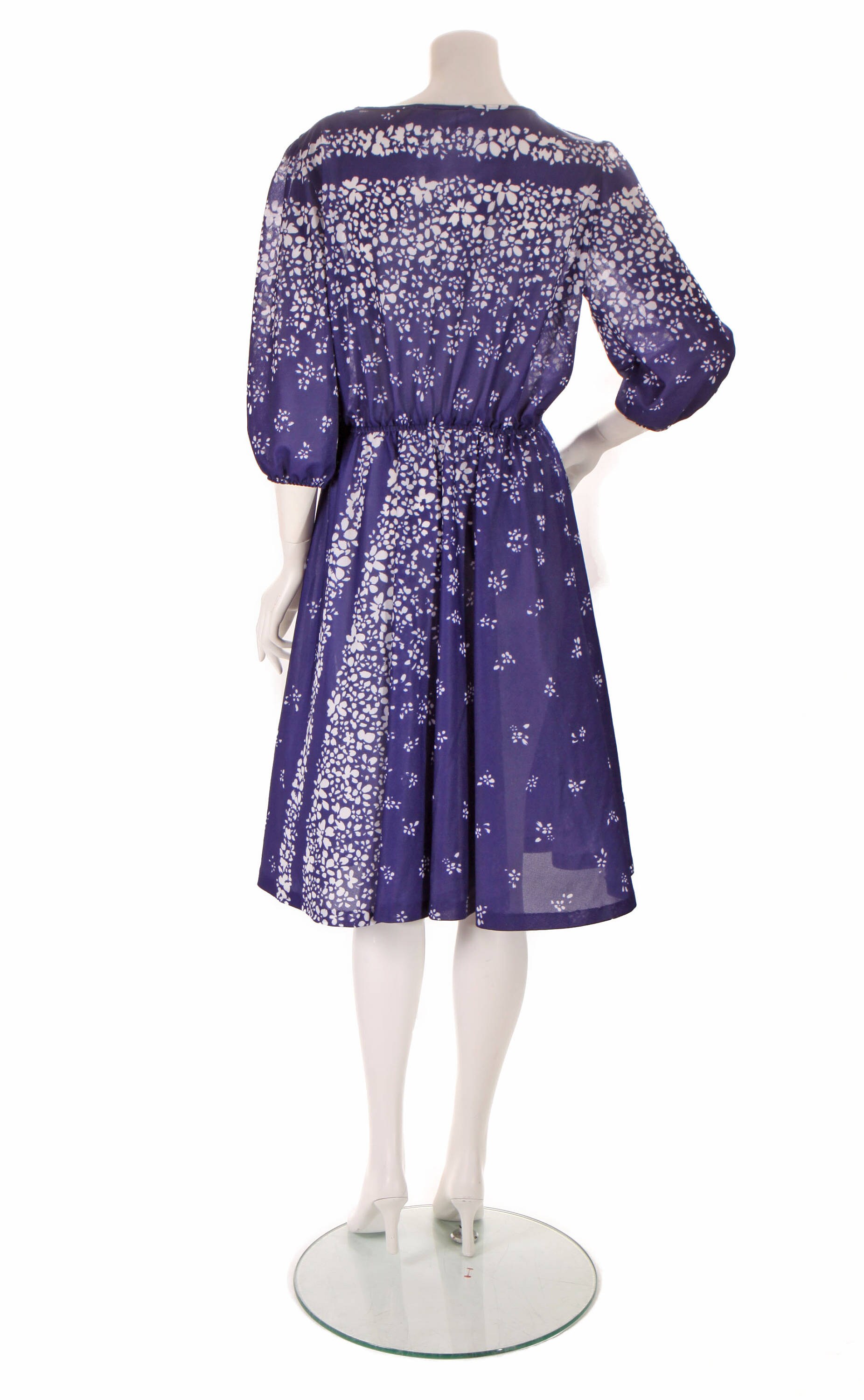 floral balloon sleeve dress