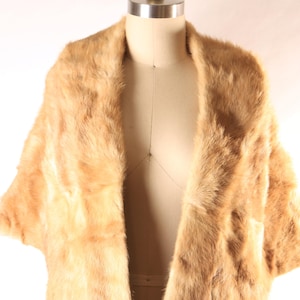 1950er Jahre dunkelbrauner brauner Nerz-Schal - XS