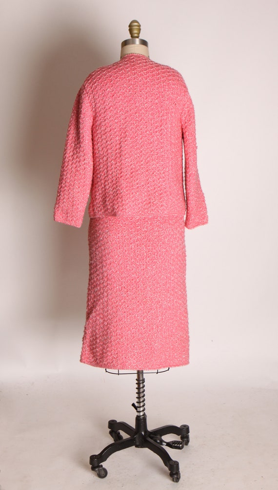 Early 1960s Bright Pink Silver Lurex Sleeveless K… - image 8