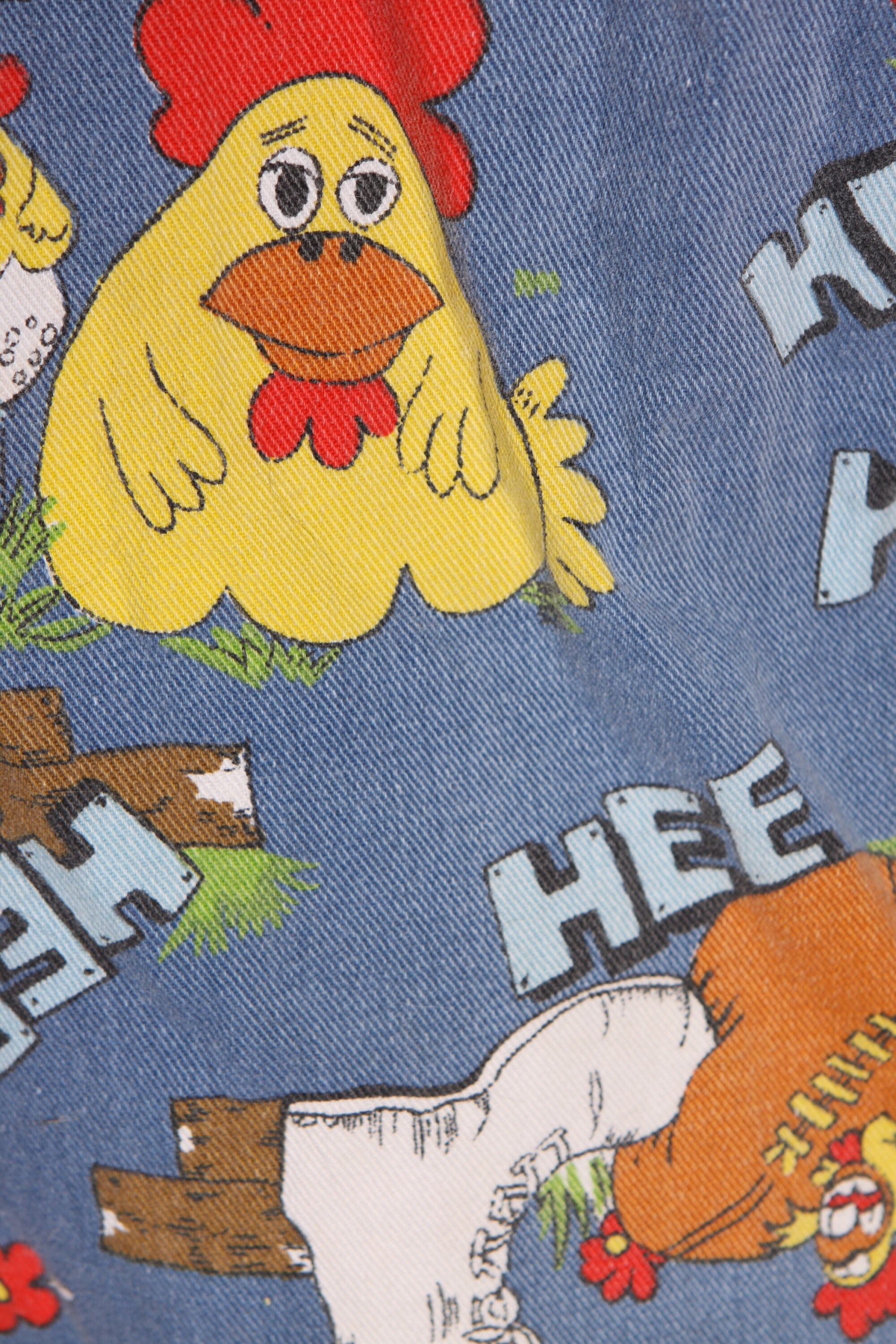 1970s Novelty Cotton Hee Haw Chicken Donkey Duck Overalls ...