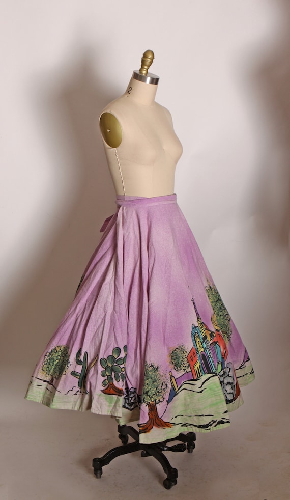 1950s Purple Multi-Colored Hand Painted Novelty S… - image 5