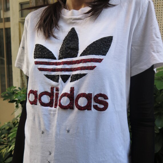 vintage white adidas t shirt