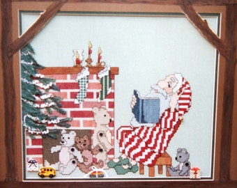 Not A Creature Was Stirring (...Not Even A Bear) By Jane Monroe And Under The Rainbow Vintage Cross Stitch Pattern Leaflet 1996